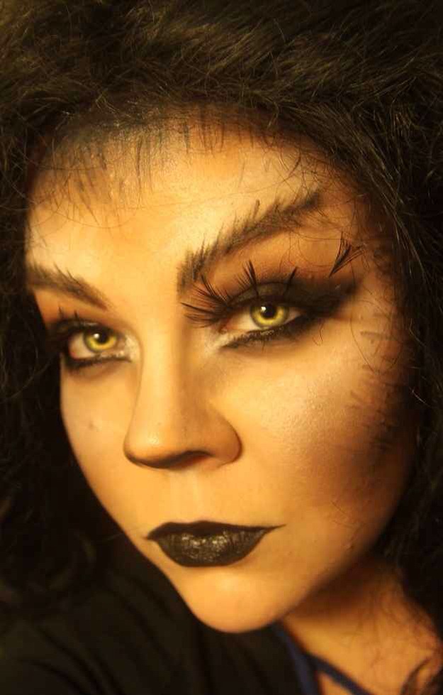 Werewolf Makeup. You won't have to tweeze your eyebrows for weeks!
