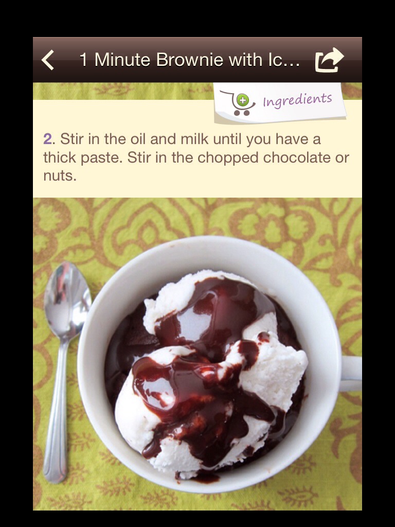 One Minute Brownie Ice Cream 