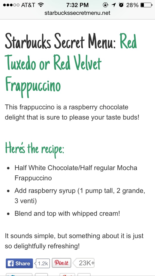 Starbuck Secret Menu Pt. 2