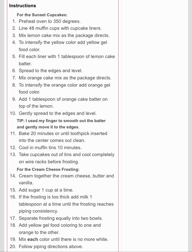 🌅Sunset Cupcakes Recipe🌅