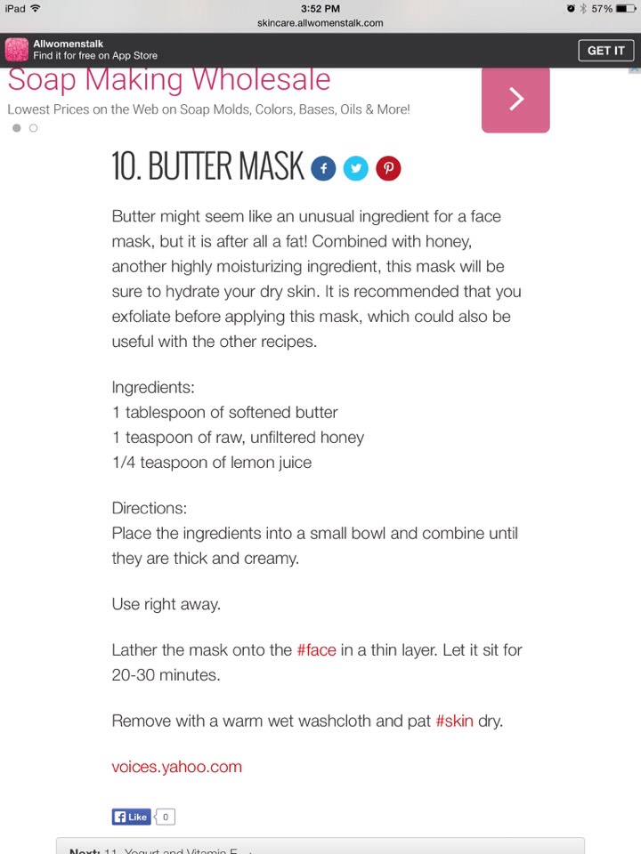 Facial Mask For Dry Skin 👌❤️👍#tipit