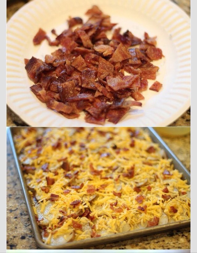 Cheesy Bacon Potatoes Bites 😍