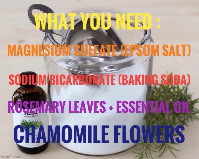DIY Natural Detox BATH SALT | Rosemary Chamomile 