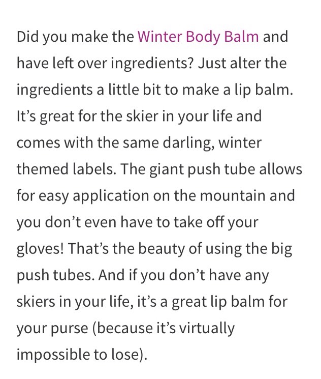 WINTER LIP BALM RECIPE 💋💋