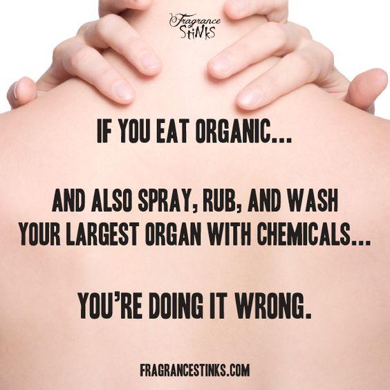 Our skincare line is made of 100% natural ingredients. We DO NOT use fragrance; instead, we use 100% pure essential oils that have been diluted using carrier oils in the recommended amount. Your skin absorbs whatever you put on it; use only natural products free of toxic ingredients.