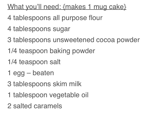 Microwave Salted Caramel Mug Cake
