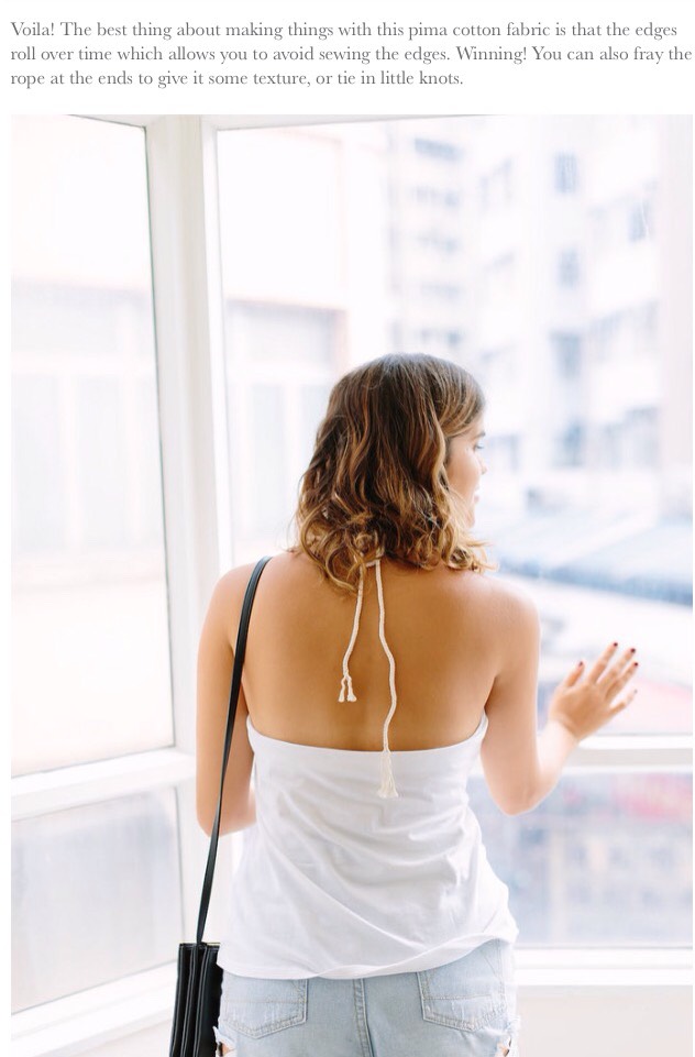 Super-Easy DIY T-Shirt Into Halter Top