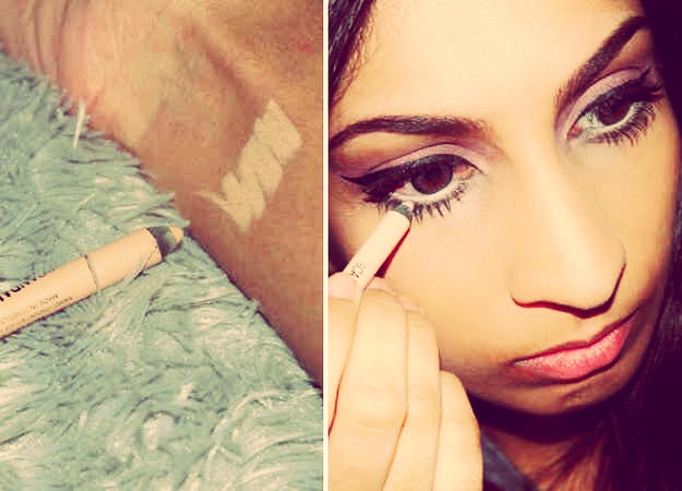 Use a light eyeliner to make your eyes pop. It will hide the fact that you may be a little tired, or just even generally make your eyes look bigger.