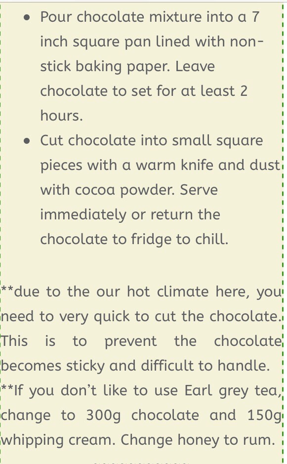 Earl Grey Chocolate 