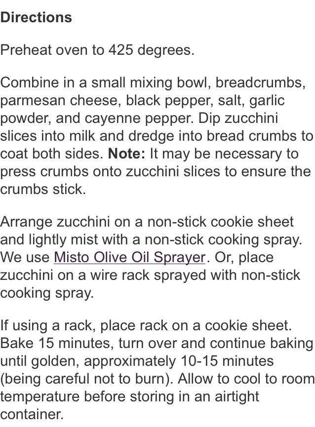 Low Fat Oven Baked Zucchini Chips!