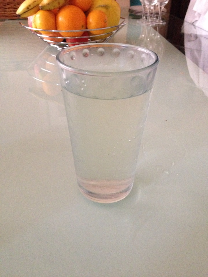 This drink is prepared overnight. It helps
Lose weight and flush the toxins out. Add 2L of water, one whole lemon, half a stick of cucumber and a handful of mints. Leave it to set overnight or half a day then enjoy!