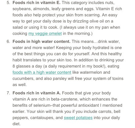 Acne Fighting Foods