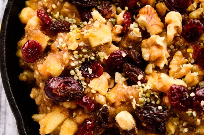 Raw Apple Cinnamon Chia Breakfast Bowl