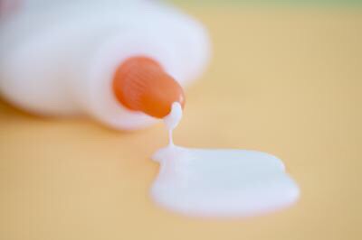 You will need Elmers glue preferably white, put this around your nail really good and let dry. 