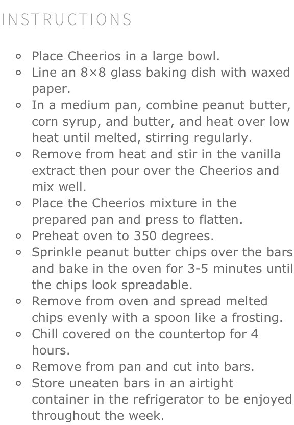Peanutbutter Cheerios Breakfast Bars
