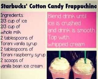 Starbucks cotton candy frappe