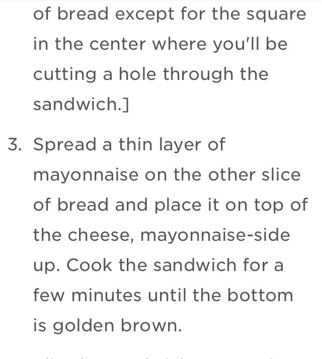 Grilled Cheese Egg In A Hole 