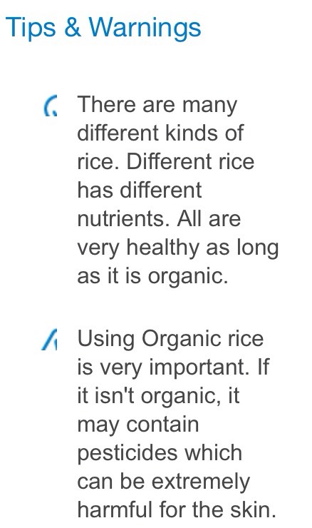 RICE WATER FOR FACE & HAIR