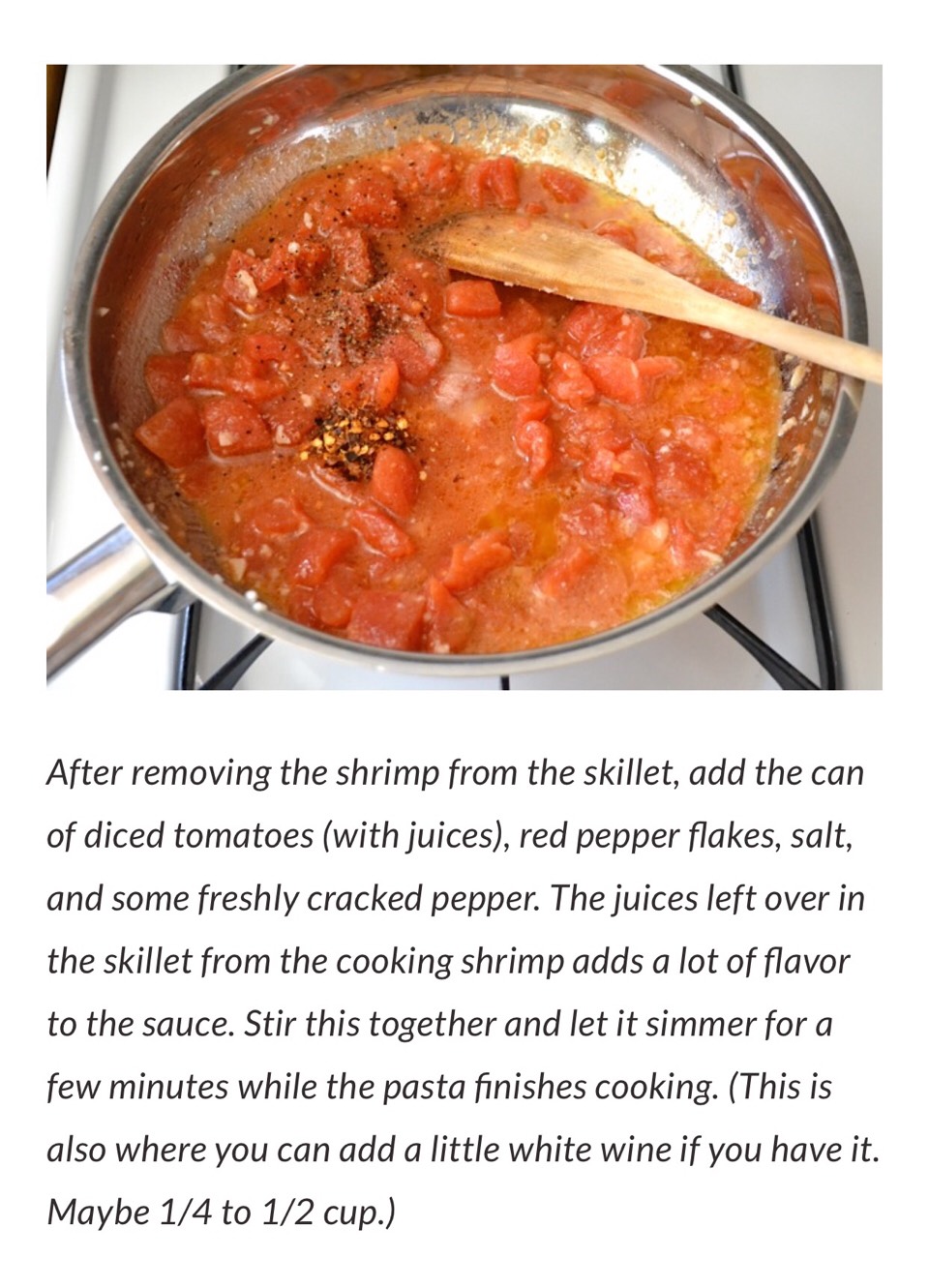 Spicy Shrimp Tomato Pasta 