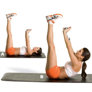 3 sets of 15 toe touches