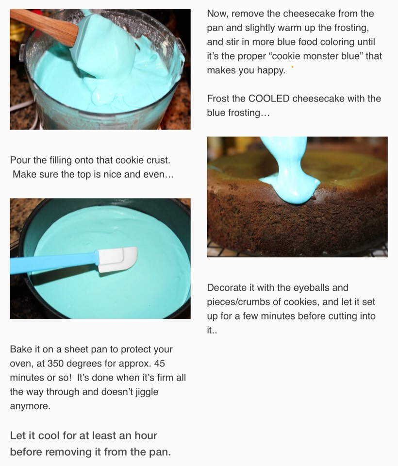 Cookie Monster Cheesecake 