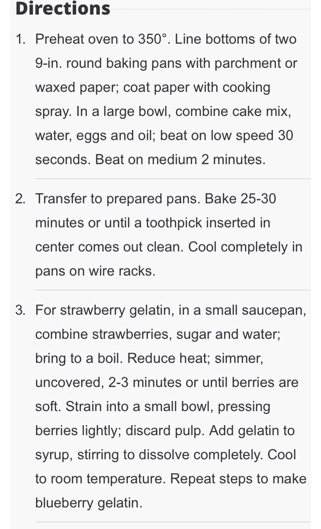Red White & Blue American Patriotic Poke Cake