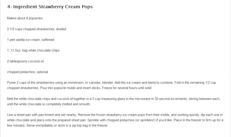4 Ingredient Strawberry Cream Pops