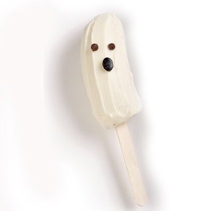 Frozen chocolate cover banana ghost