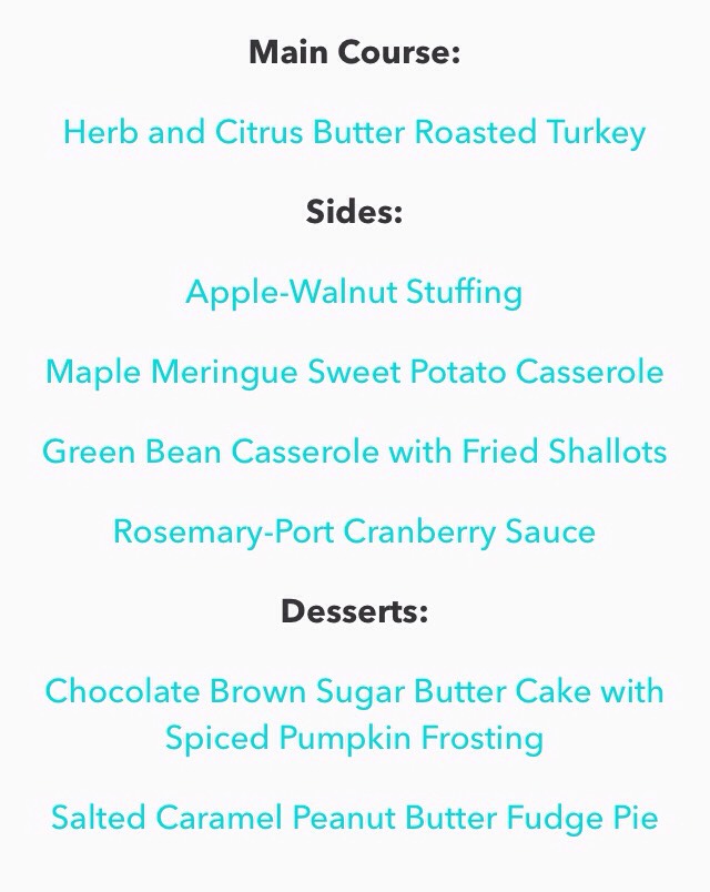 Thanksgiving Menu Plans #friendsgiving
