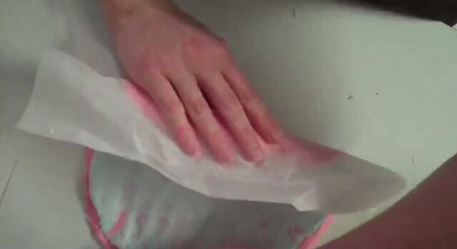 Use the wax paper as a tool 
•rolling it over 
•detach wax paper and roll again