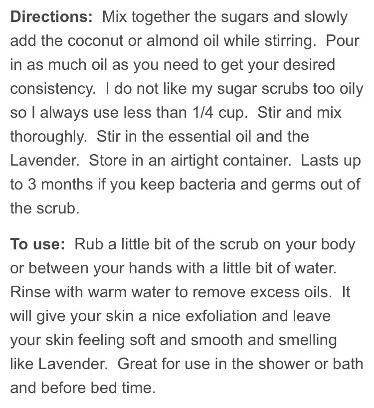DIY Lavender Sugar Scrub 