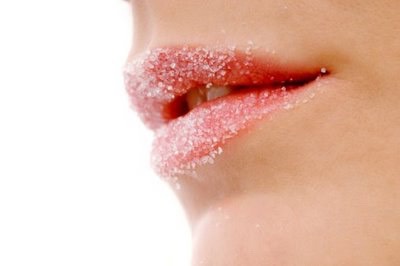 Mix it all together and scrub the lip scrub on your lips for about two minutes you can just lick your lips after wards because it's all edible!