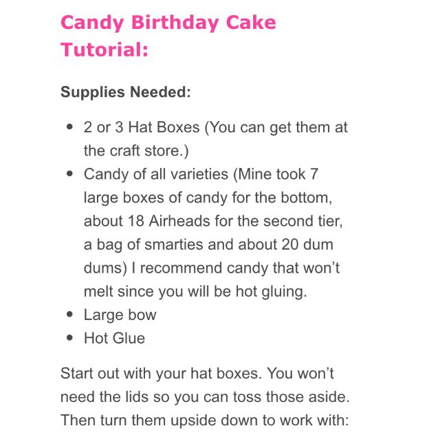 Candy Birthday Cake 🍬🍰💖