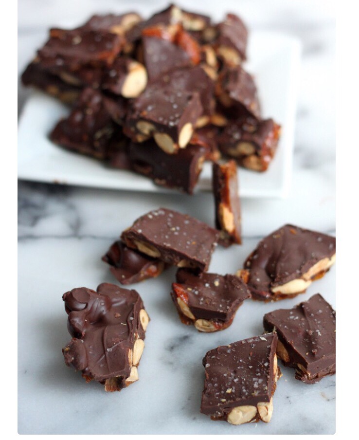 π Caramalized Almond Chocolate Bark π