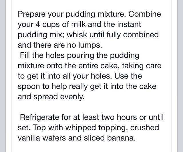 Banana Pudding Poke Cake