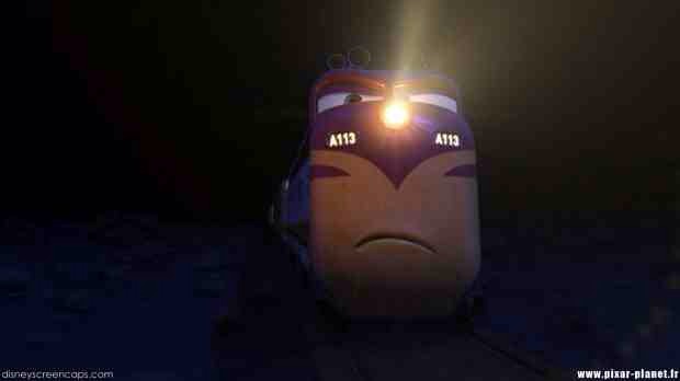 It showed up twice in "Cars": once on a train...
