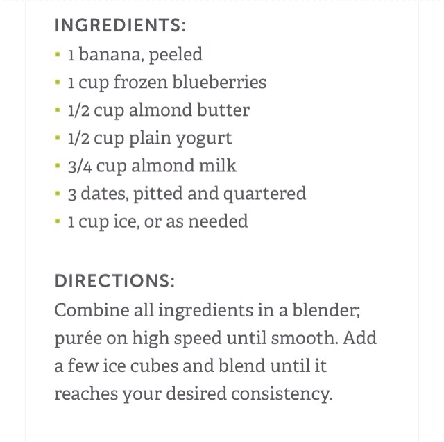 Rich & Creamy Blueberry Almond Butter Smoothie 