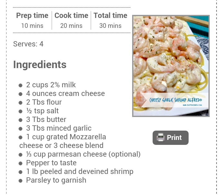 30 Minute Cheesy Garlic Shrimp Alfredo