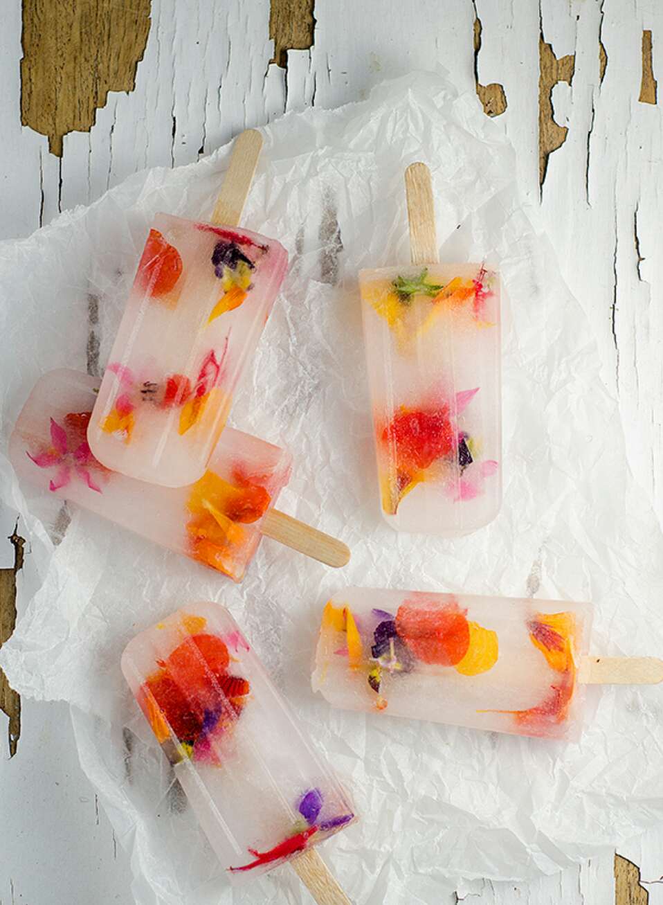 Edible Flower And Elder- flower Popsicles! 