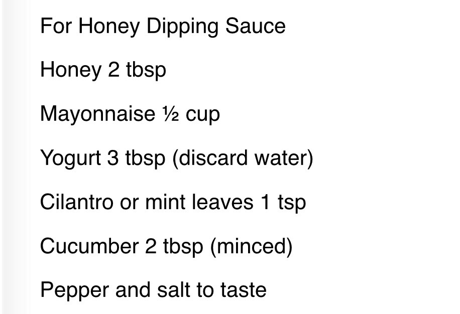 Baked Chicken Hot Tenders With Honey Dipping Sauce. 🍗