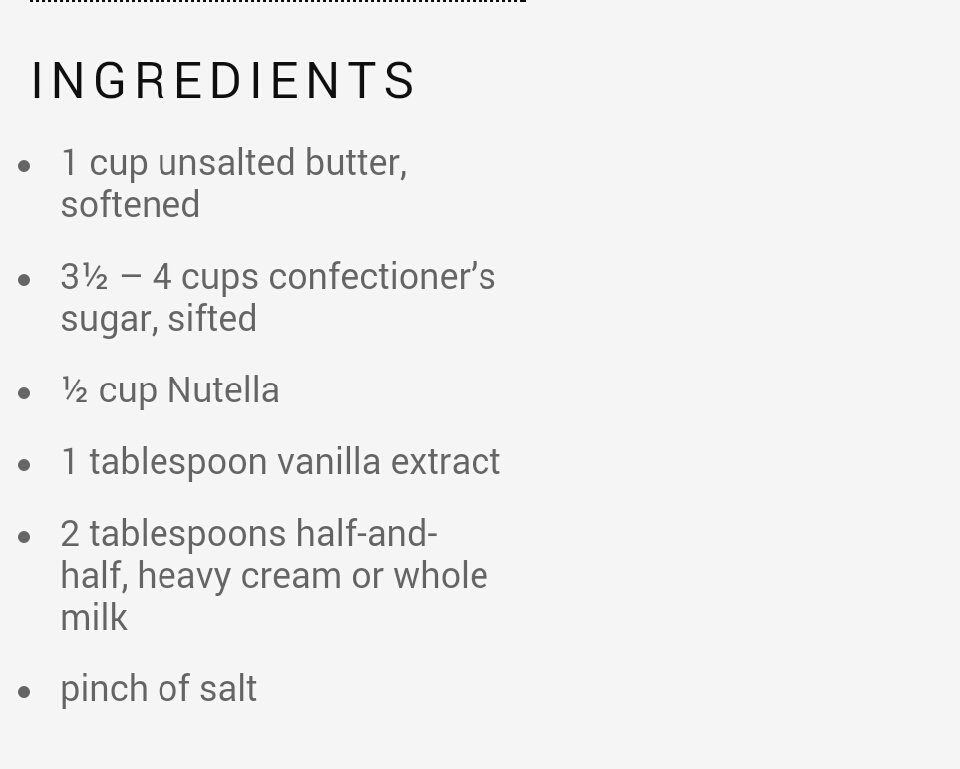 Nutella Buttercream Frosting 😊🙌 