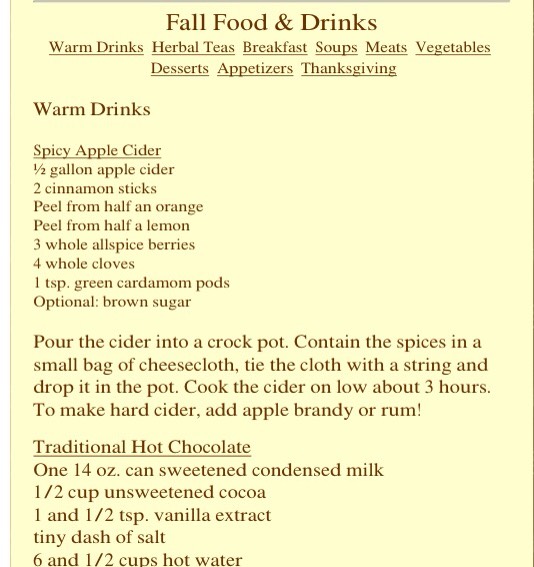 FALL FOOD AND DRINK RECIPES 🍂🍂