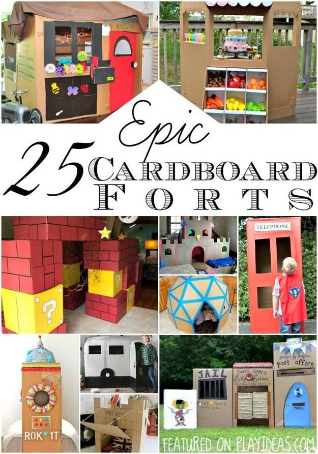 Epic Cardboard forts - they will put yours to SHAME!!

https://www.pinterest.com/pin/399272323194969275/