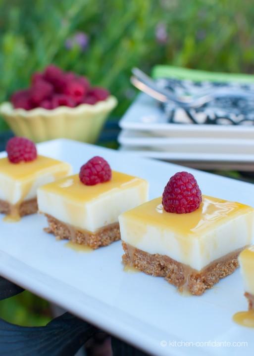 No Bake Lemon Curd Cheesecake Bars