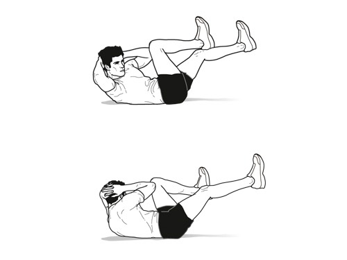 Bicycle crunches