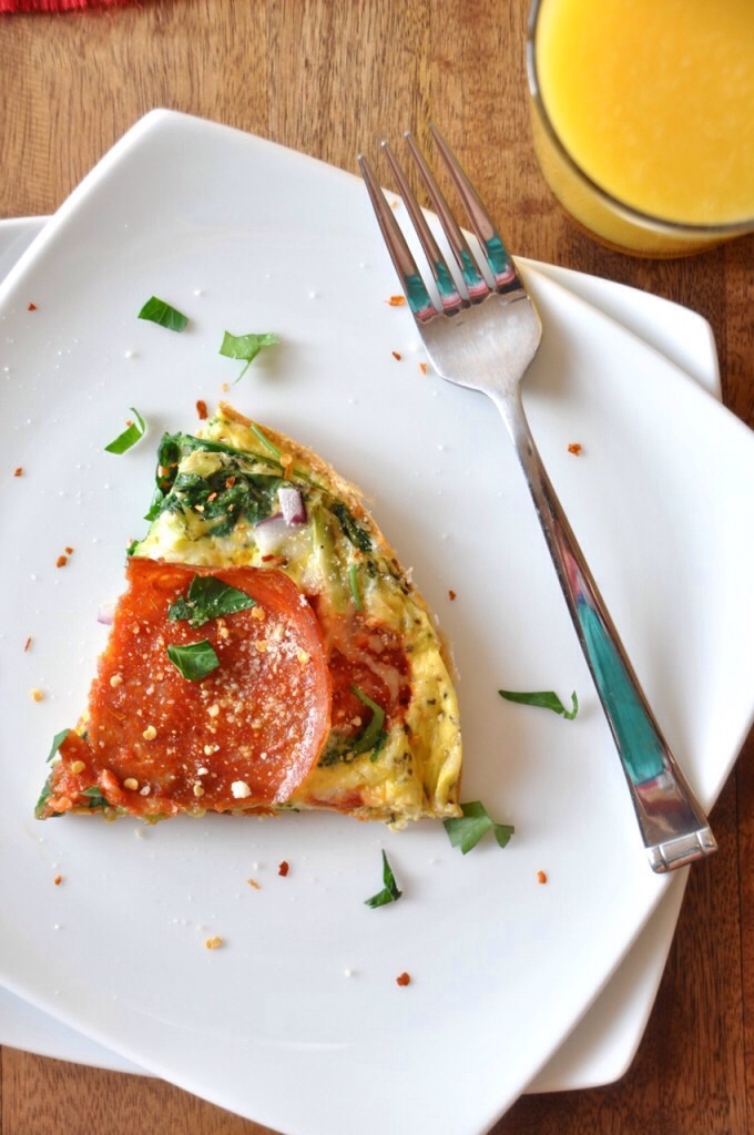Pizza Frittata ( For Breakfast )