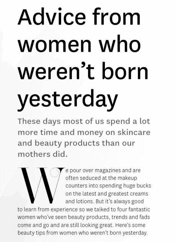 How To Stay Beautiful From Women Who Weren't Born Yesterday #GreenGoddess