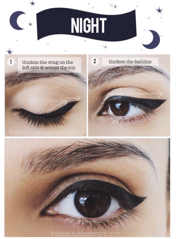 💥✨ Easy Tutorial - Transforming Eyeliner From Day To Night 👍😀