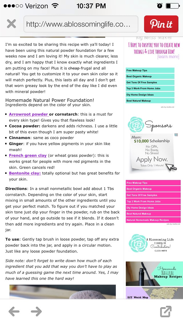 DIY Natural Foundation 