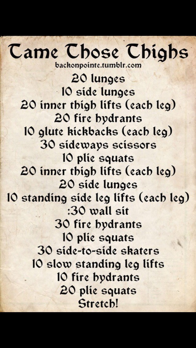Inner Thigh Workout! No Video! 